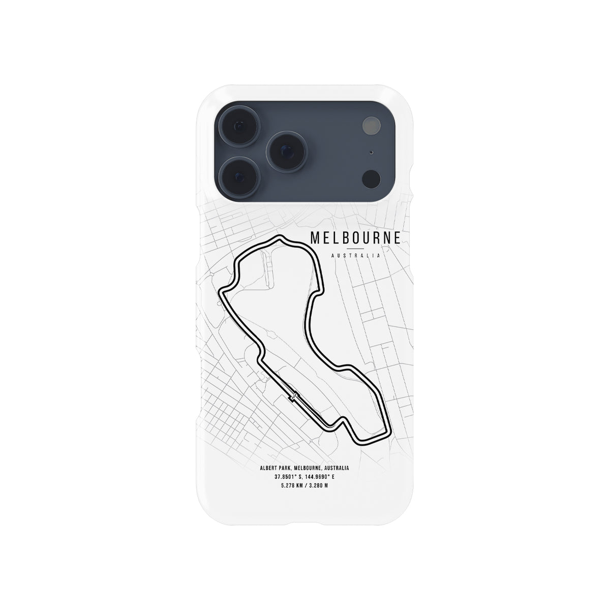 Melbourne F1 – Track Map Design for Racing Fans Formula 1 racing iPhone case view 1