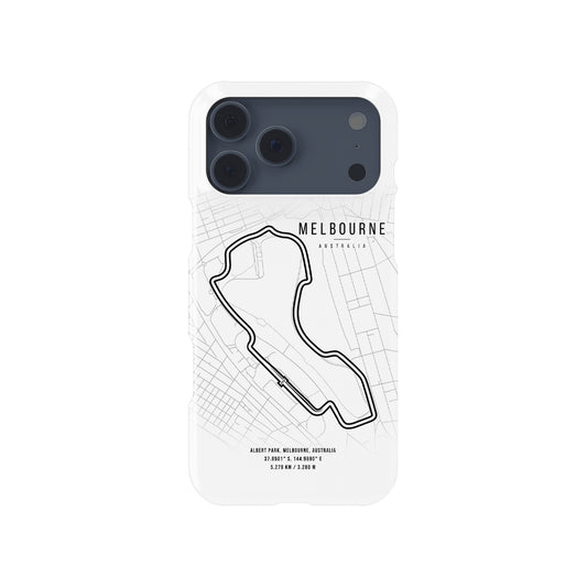 Melbourne F1 – Track Map Design for Racing Fans Formula 1 racing iPhone case view 1