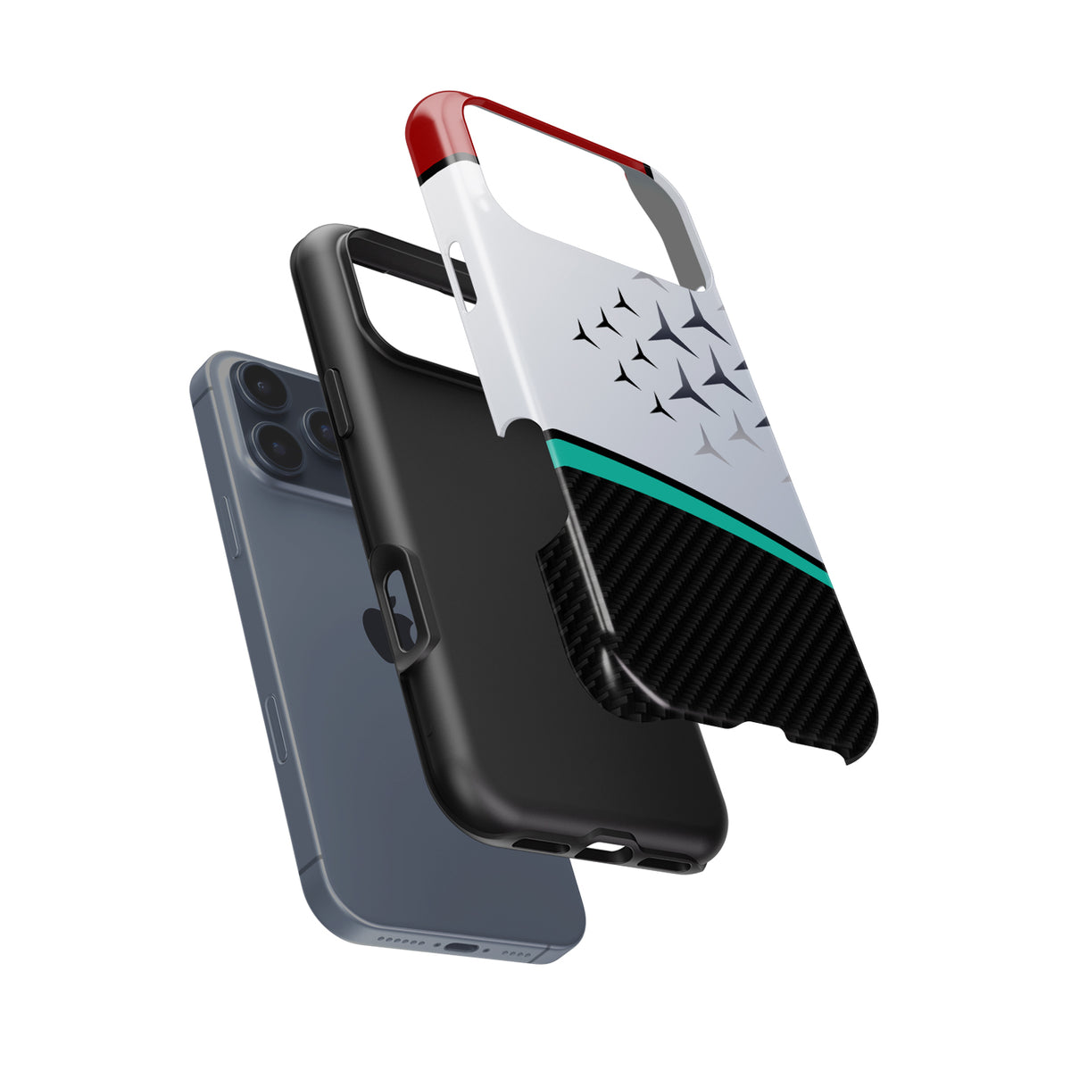 Mercedes 2022 W13 Livery Formula 1 racing iPhone case view 6