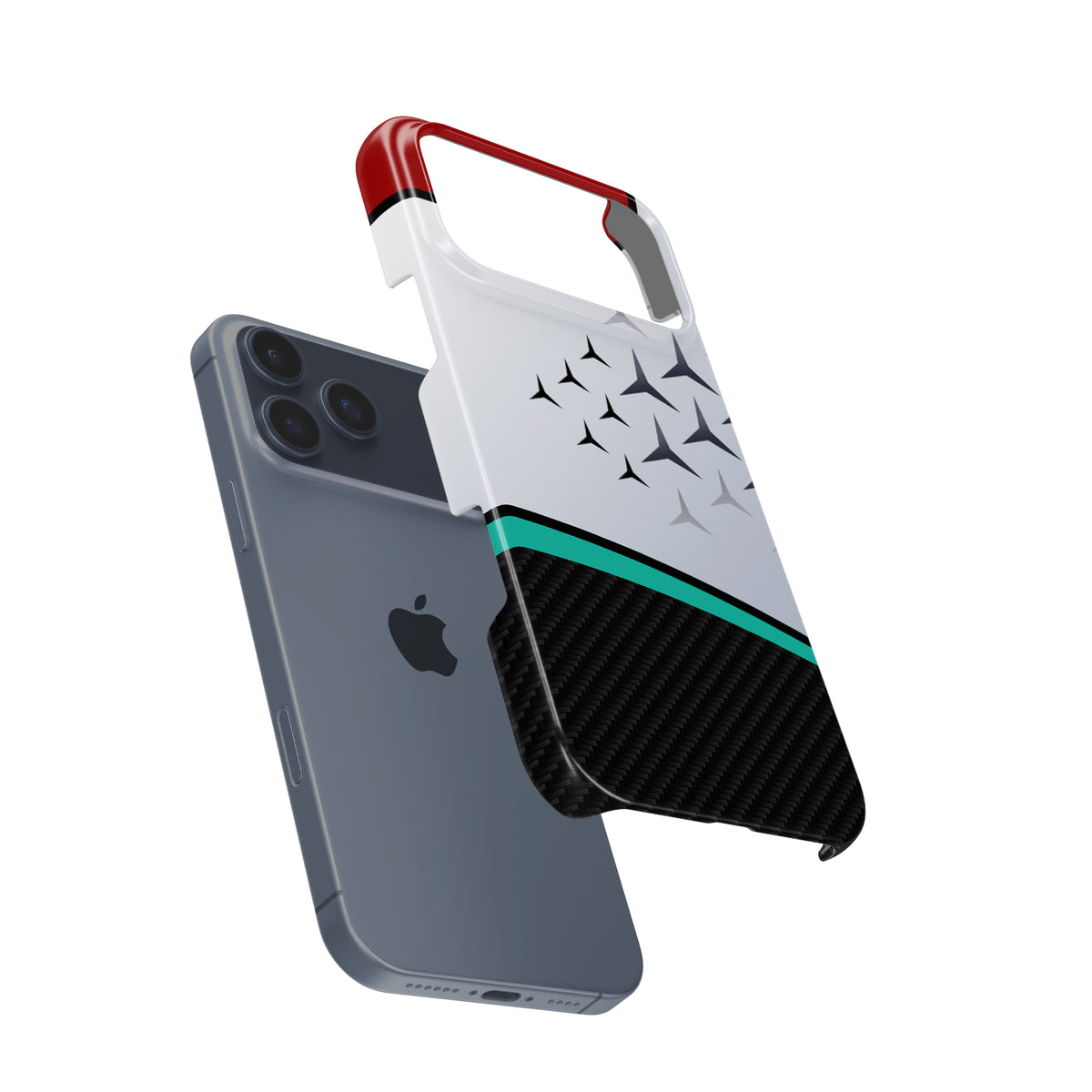 Mercedes 2022 W13 Livery Formula 1 racing iPhone case view 3