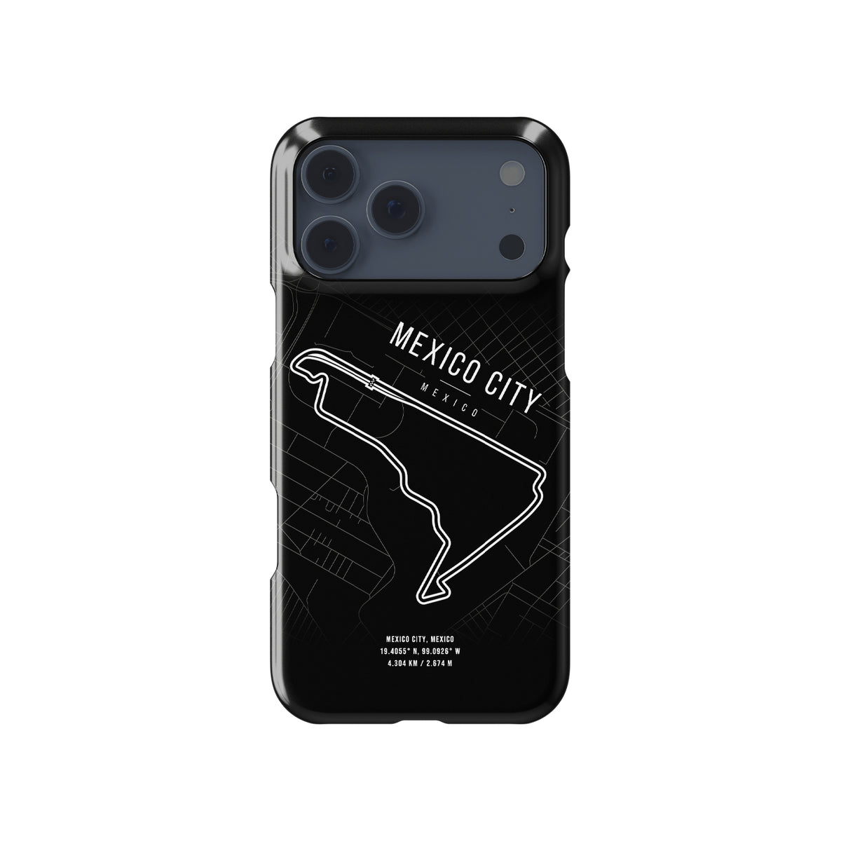 Mexico City F1 Track Map Grand Prix Formula 1 racing iPhone case view 1