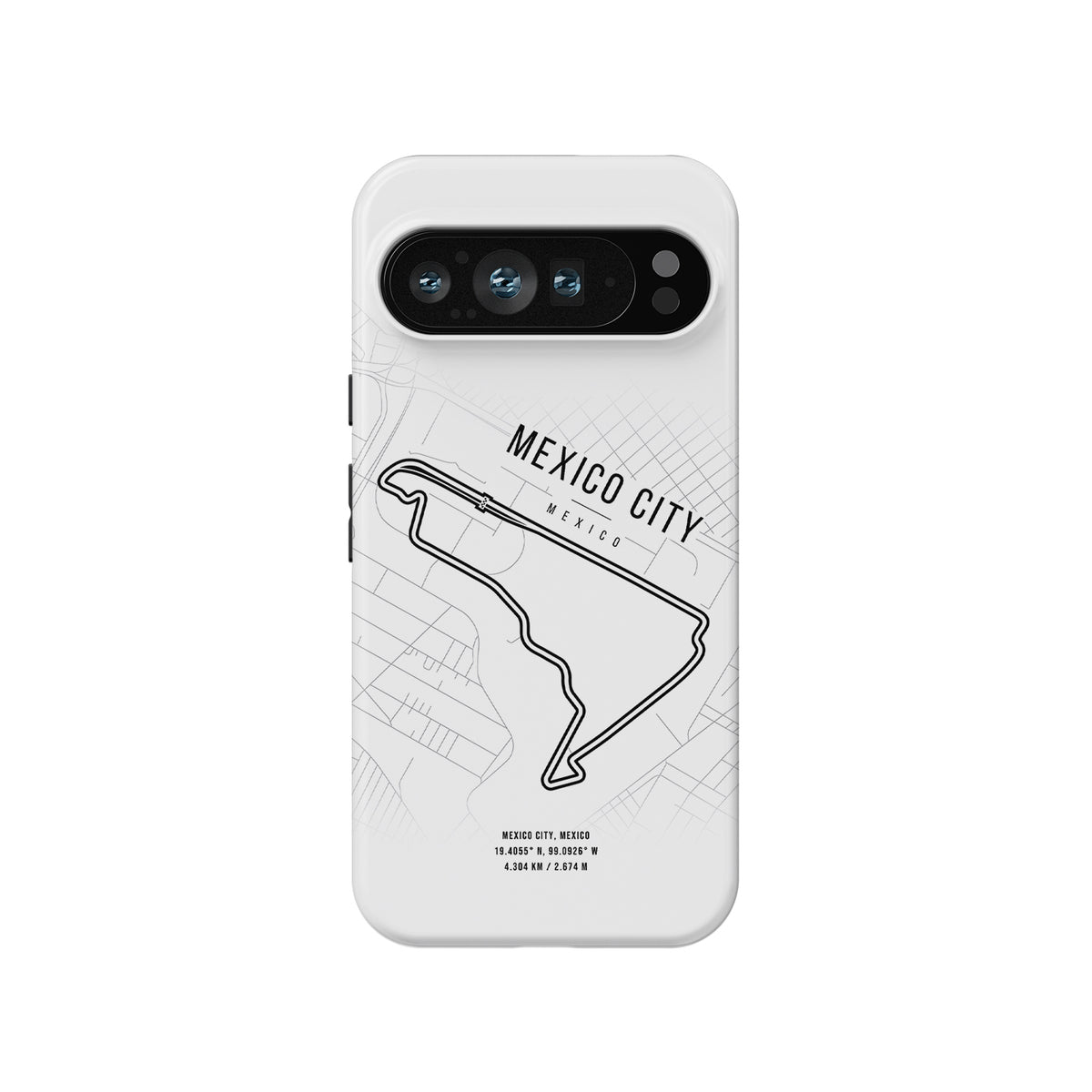 F1 Mexico City Google Pixel Case – Iconic Track Map for Racing Fans