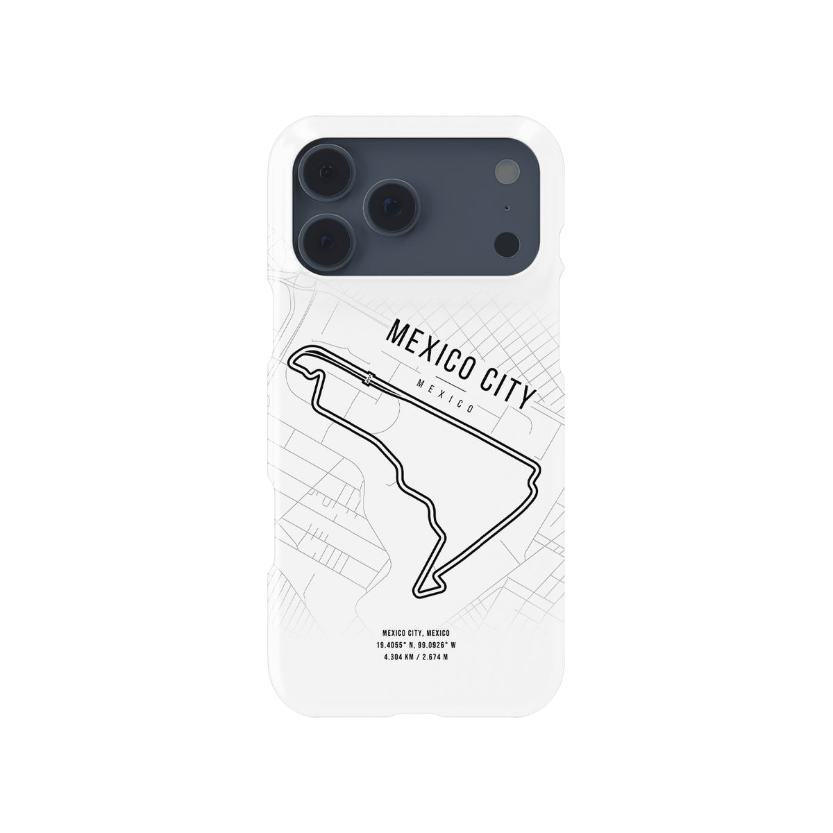 Mexico City F1 Circuit – Iconic Map for Racing Fans Formula 1 racing iPhone case view 1