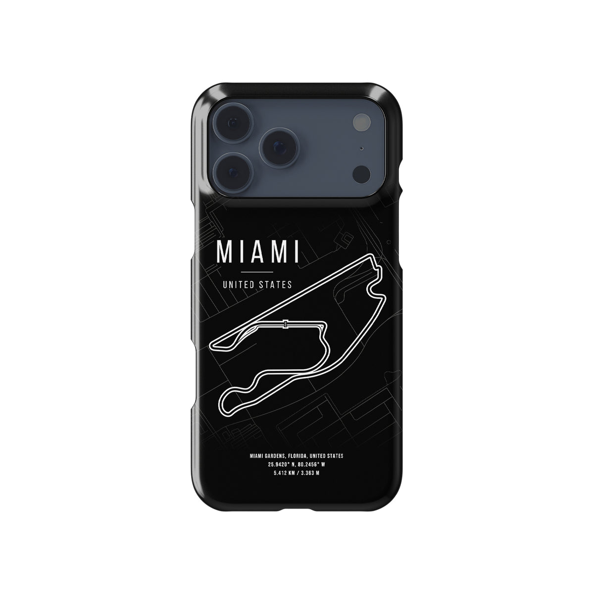 Miami F1 Track Grand Prix Formula 1 racing iPhone case view 1