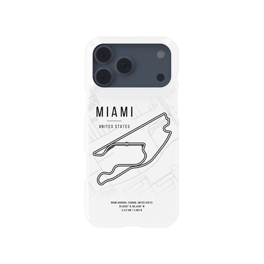 Miami F1 – Track Map of the Vibrant Grand Prix Formula 1 racing iPhone case view 1