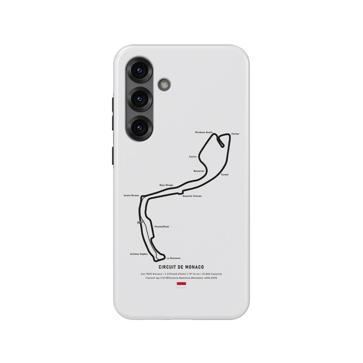 Samsung Case – Circuit de Monaco Track Map, Grand Prix Edition