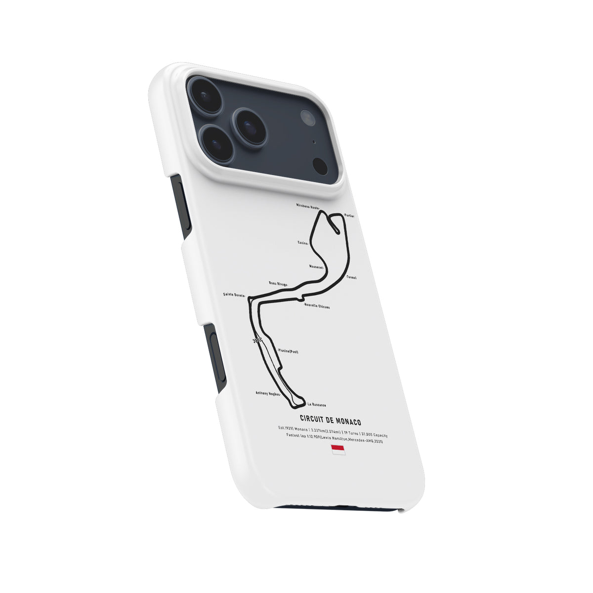 Monaco GP – Circuit de Monaco Track Map Design Formula 1 racing iPhone case view 5