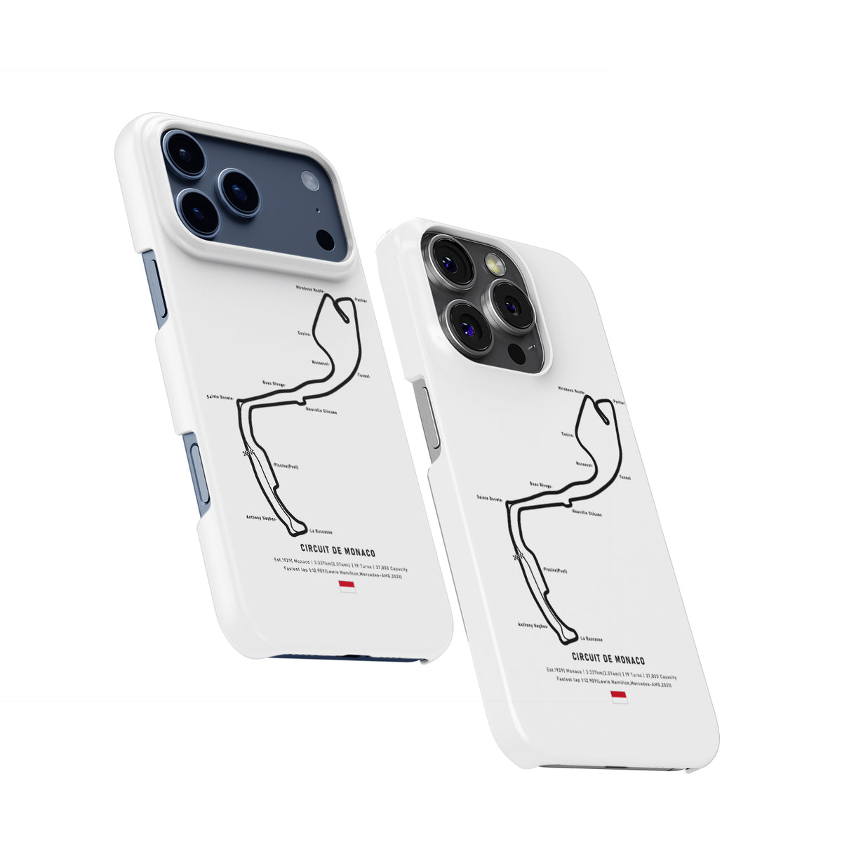 Monaco GP – Circuit de Monaco Track Map Design Formula 1 racing iPhone case view 2
