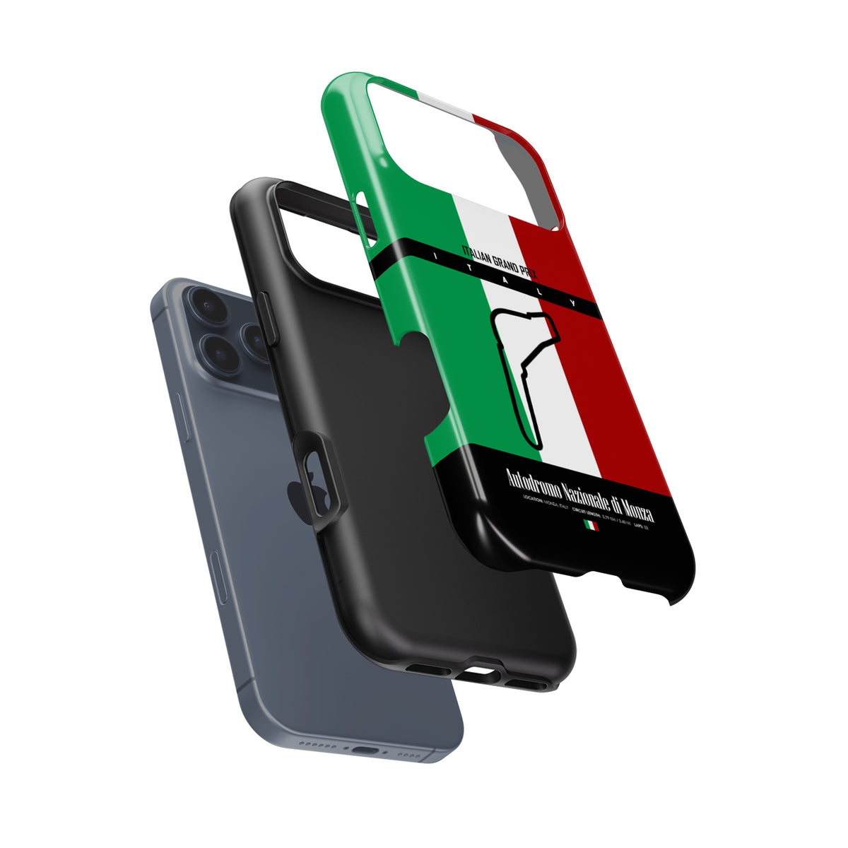 Monza Grand Prix – Circuit of Legends Track Map Formula 1 racing iPhone case view 6
