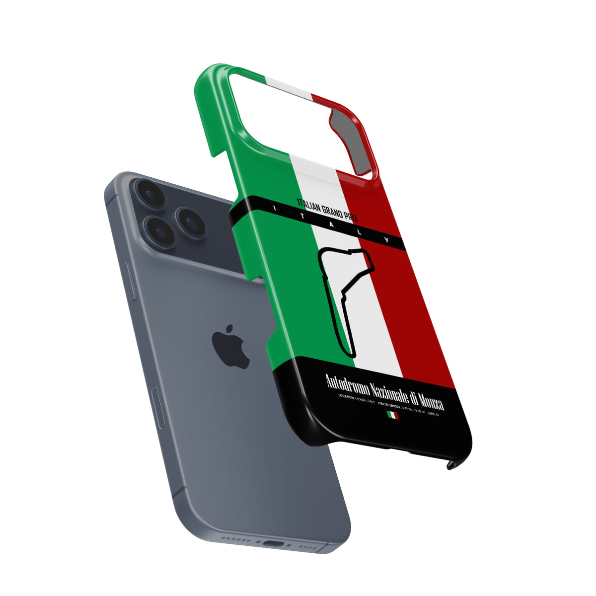 Monza Grand Prix – Circuit of Legends Track Map Formula 1 racing iPhone case view 3