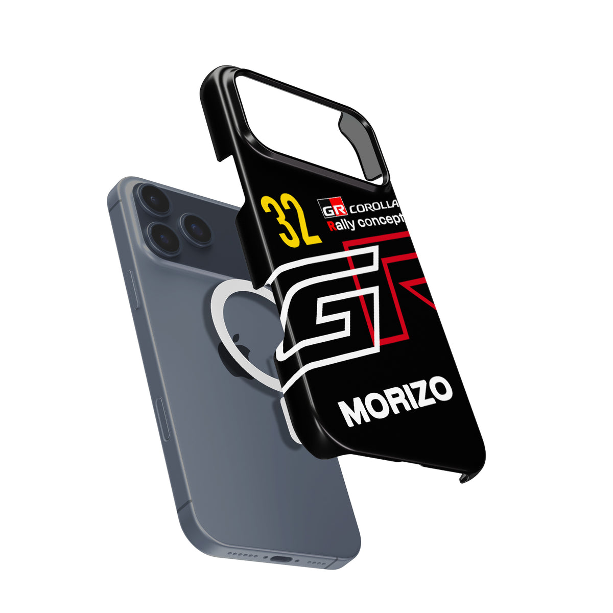 Morizo #32 Dark Test Livery WRC rally iPhone case view 4