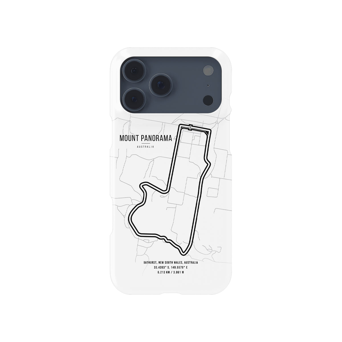 Mount Panorama F1 Track Map Formula 1 racing iPhone case view 1