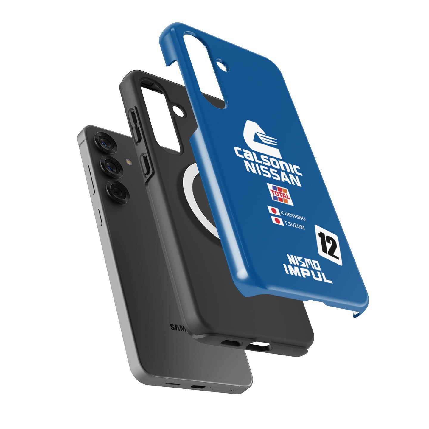 Iconic NISSAN GT-R CALSONIC Livery Phone Case: Race-Ready Style