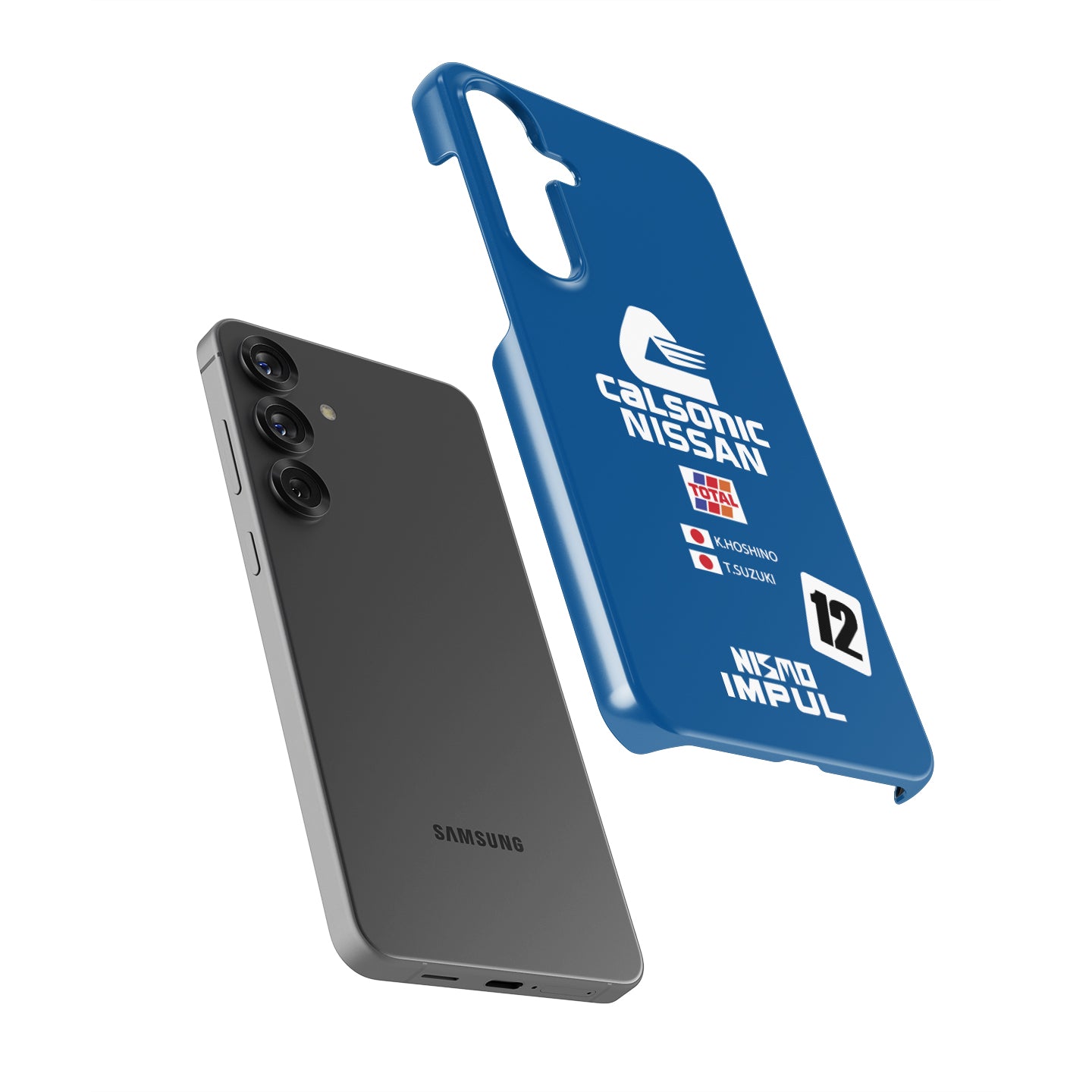 Iconic NISSAN GT-R CALSONIC Livery Phone Case: Race-Ready Style