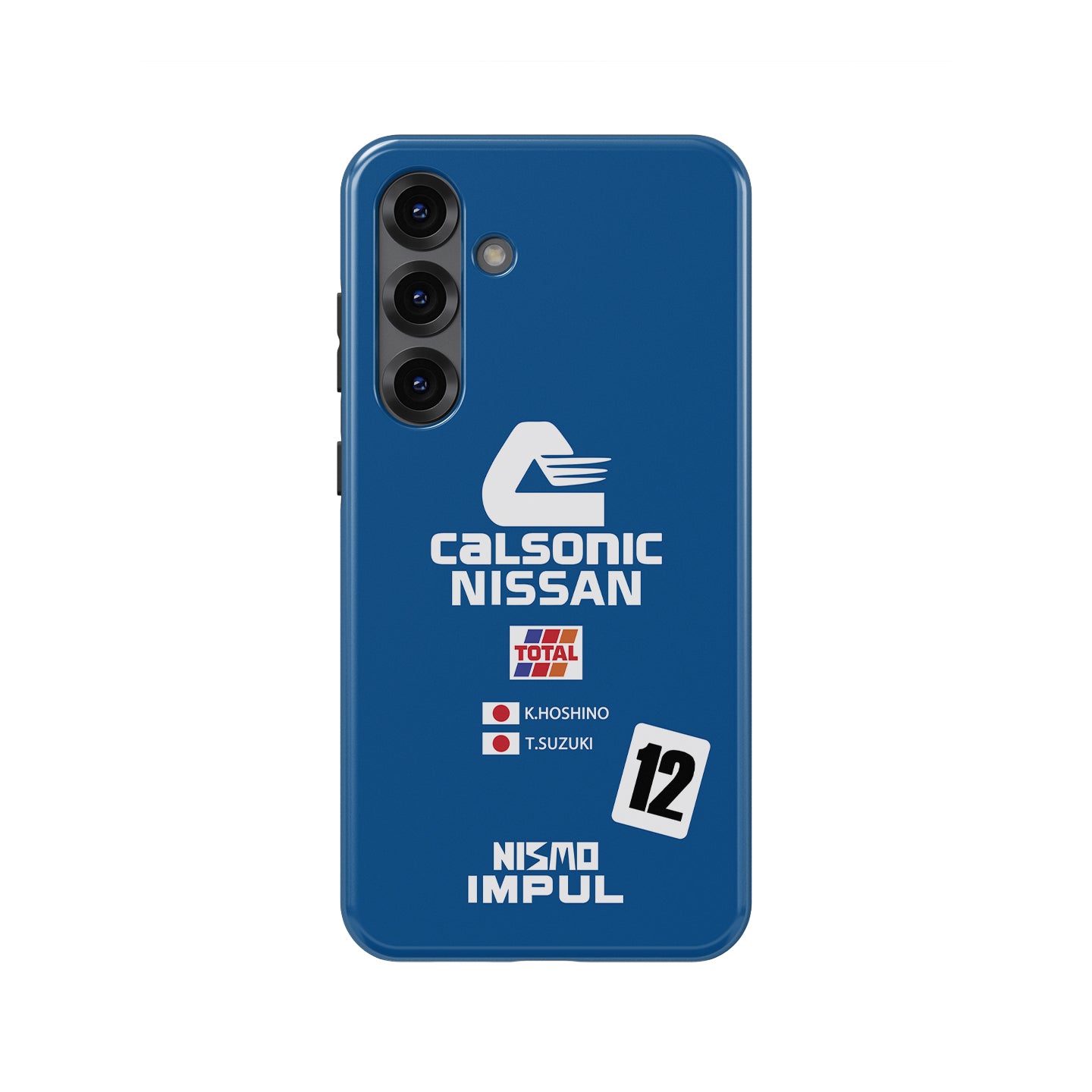 Iconic NISSAN GT-R CALSONIC Livery Phone Case: Race-Ready Style