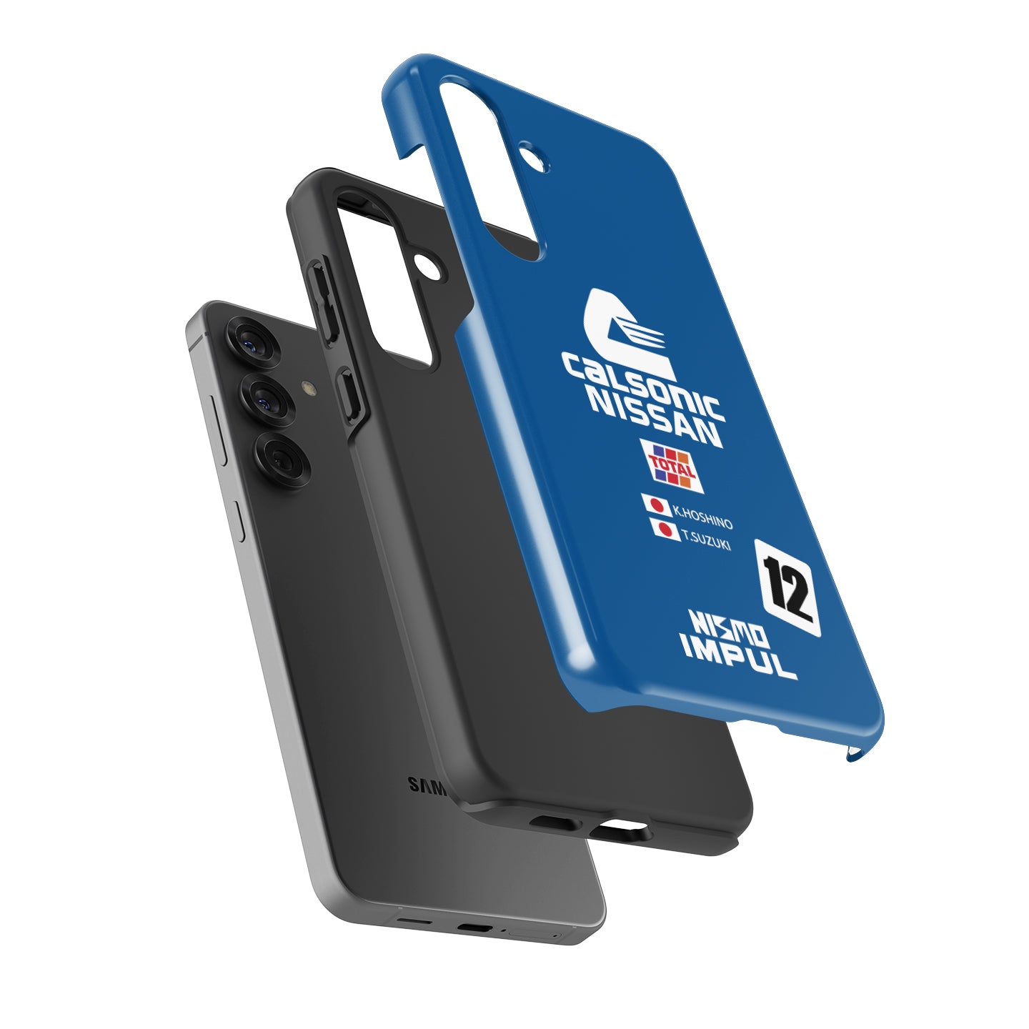 Iconic NISSAN GT-R CALSONIC Livery Phone Case: Race-Ready Style