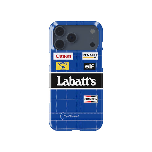 Nigel Mansell 1992 F1 Champion : Iconic Design Formula 1 racing iPhone case view 1