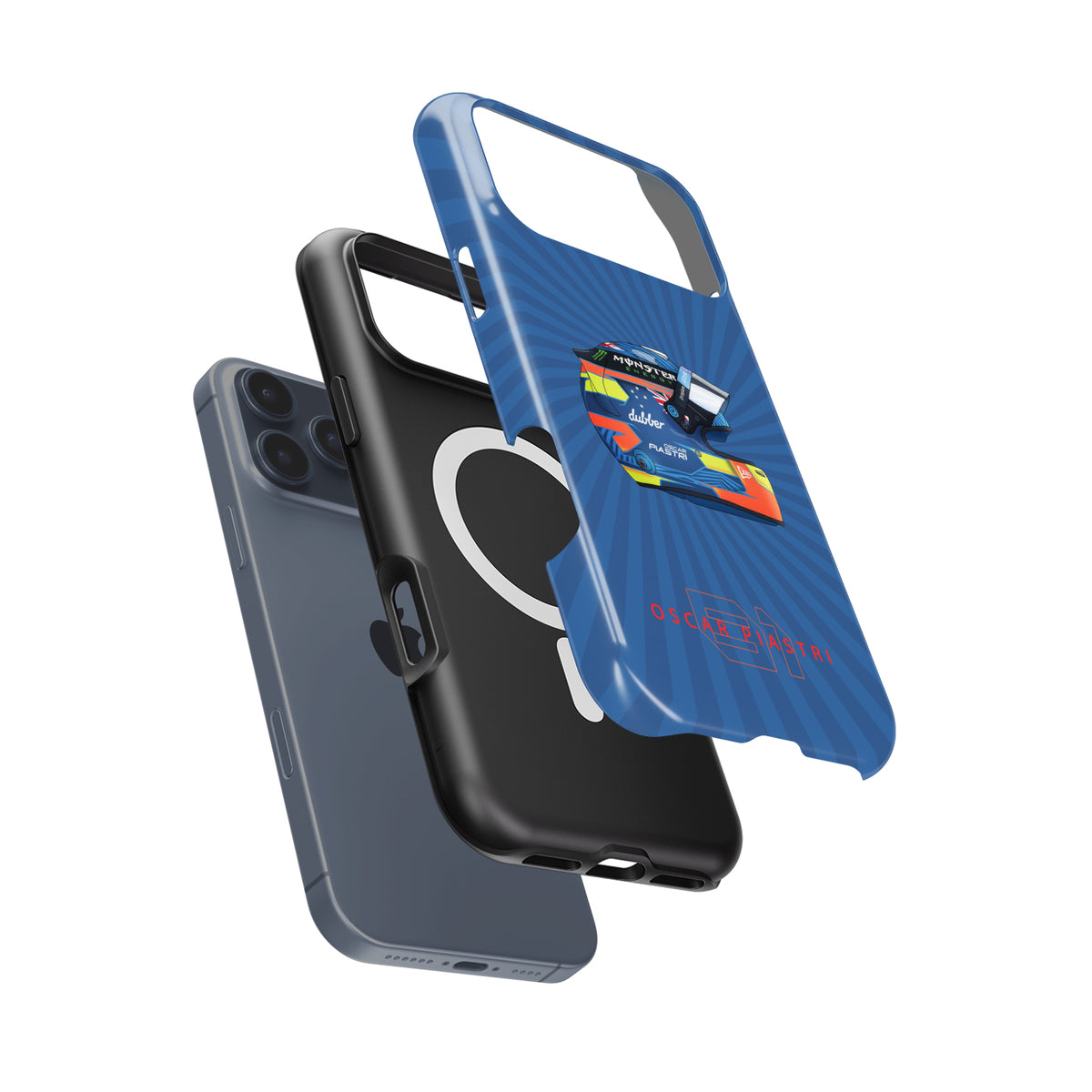 2024 Oscar Piastri McLaren F1 Helmet iPhone Case - F1 Fan Gift