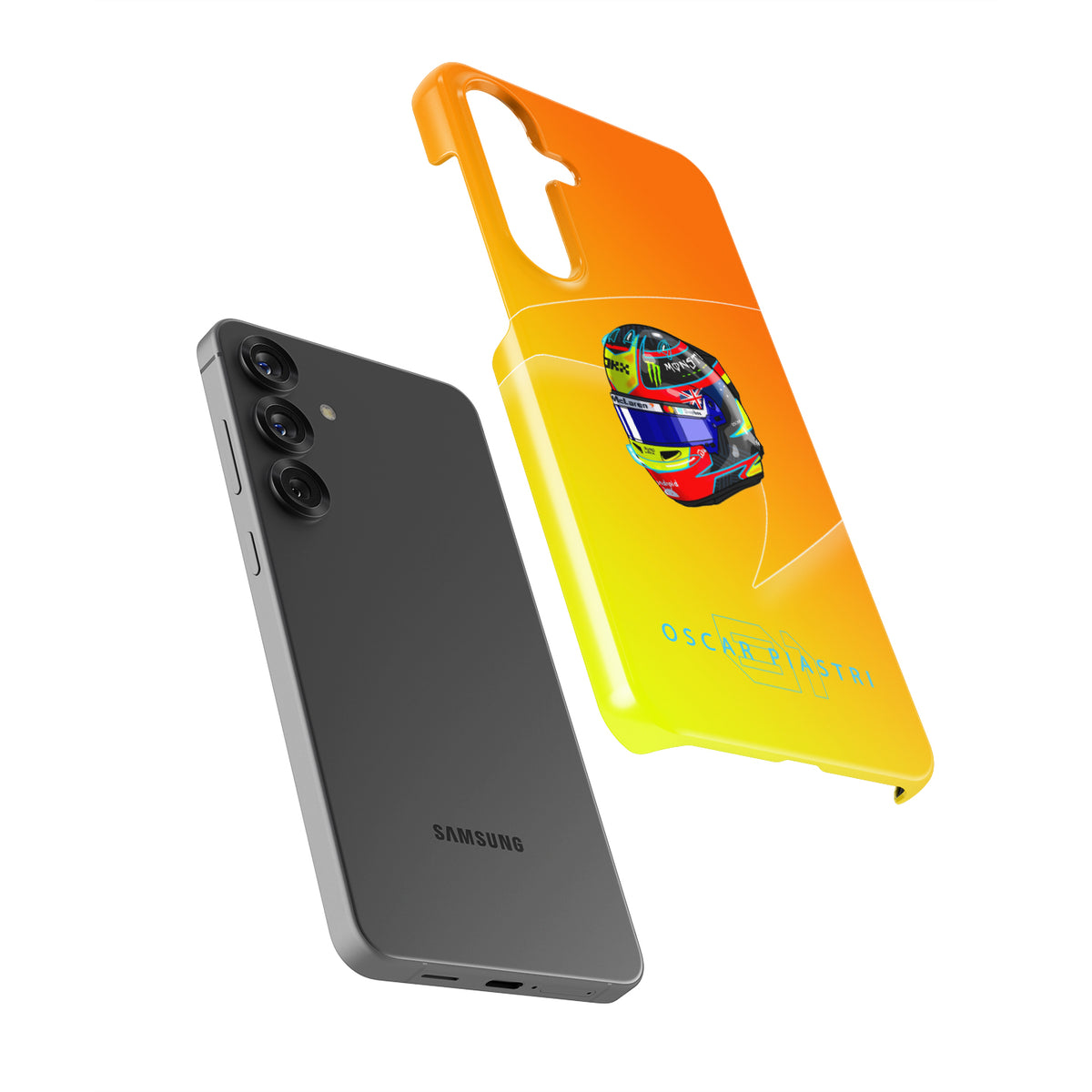 Oscar Piastri 2025 Helmet Phone Case – Australian Heritage F1 Design for Samsung Galaxy