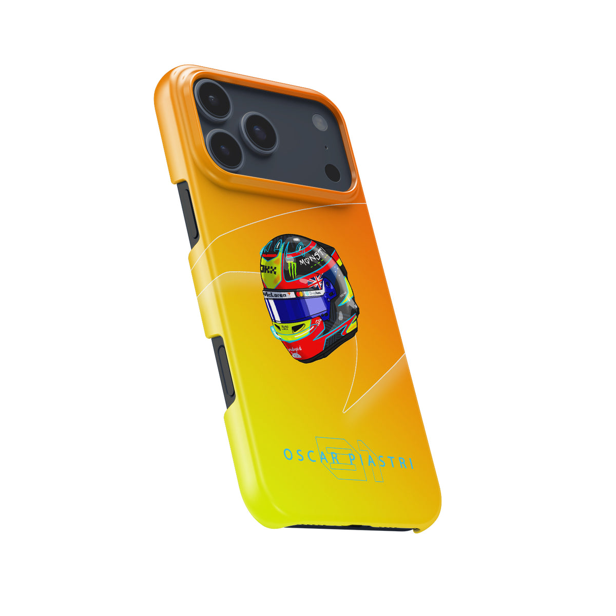 Oscar Piastri 2025 Helmet – Australian Heritage Edition Formula 1 racing iPhone case view 5