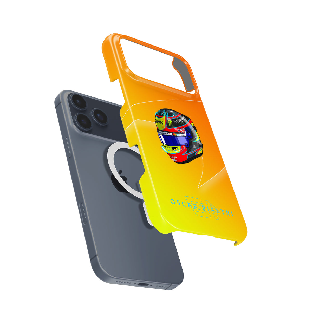 Oscar Piastri 2025 Helmet – Australian Heritage Edition Formula 1 racing iPhone case view 4