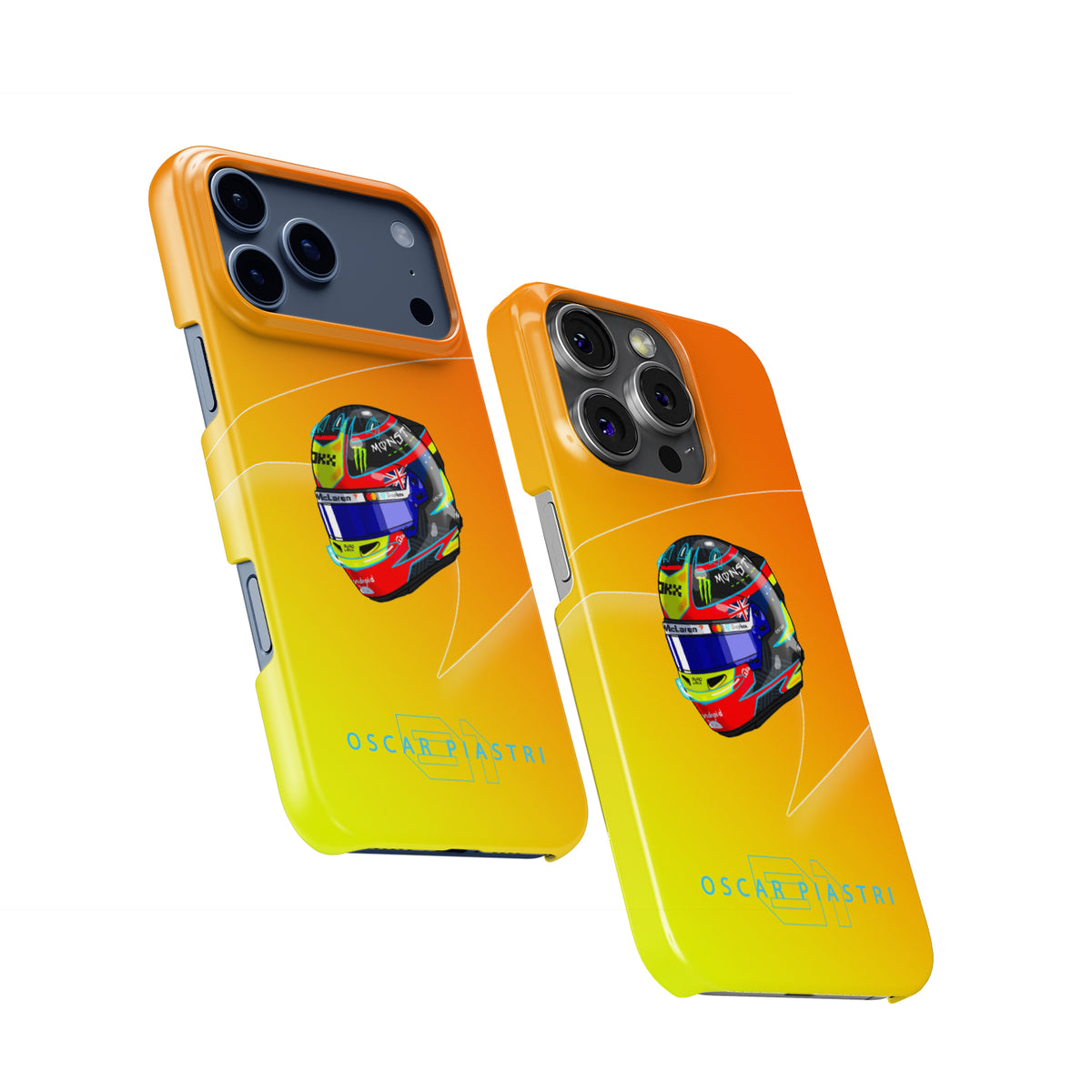 Oscar Piastri 2025 Helmet – Australian Heritage Edition Formula 1 racing iPhone case view 2