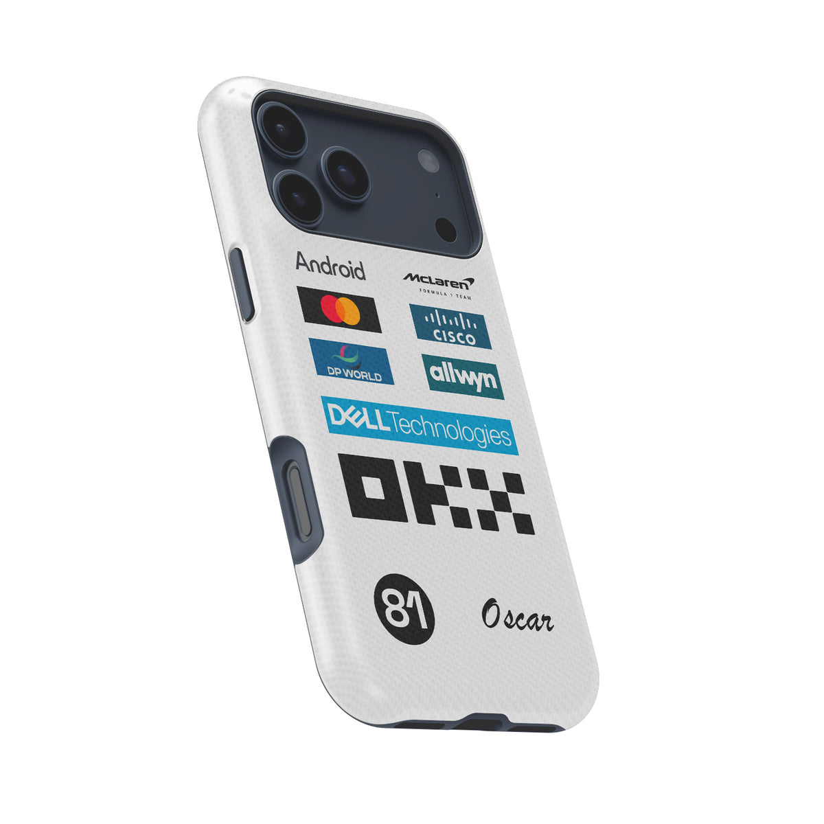 Oscar Piastri 2025 Monaco GP – McLaren White Race Suit Edition Formula 1 racing iPhone case view 8