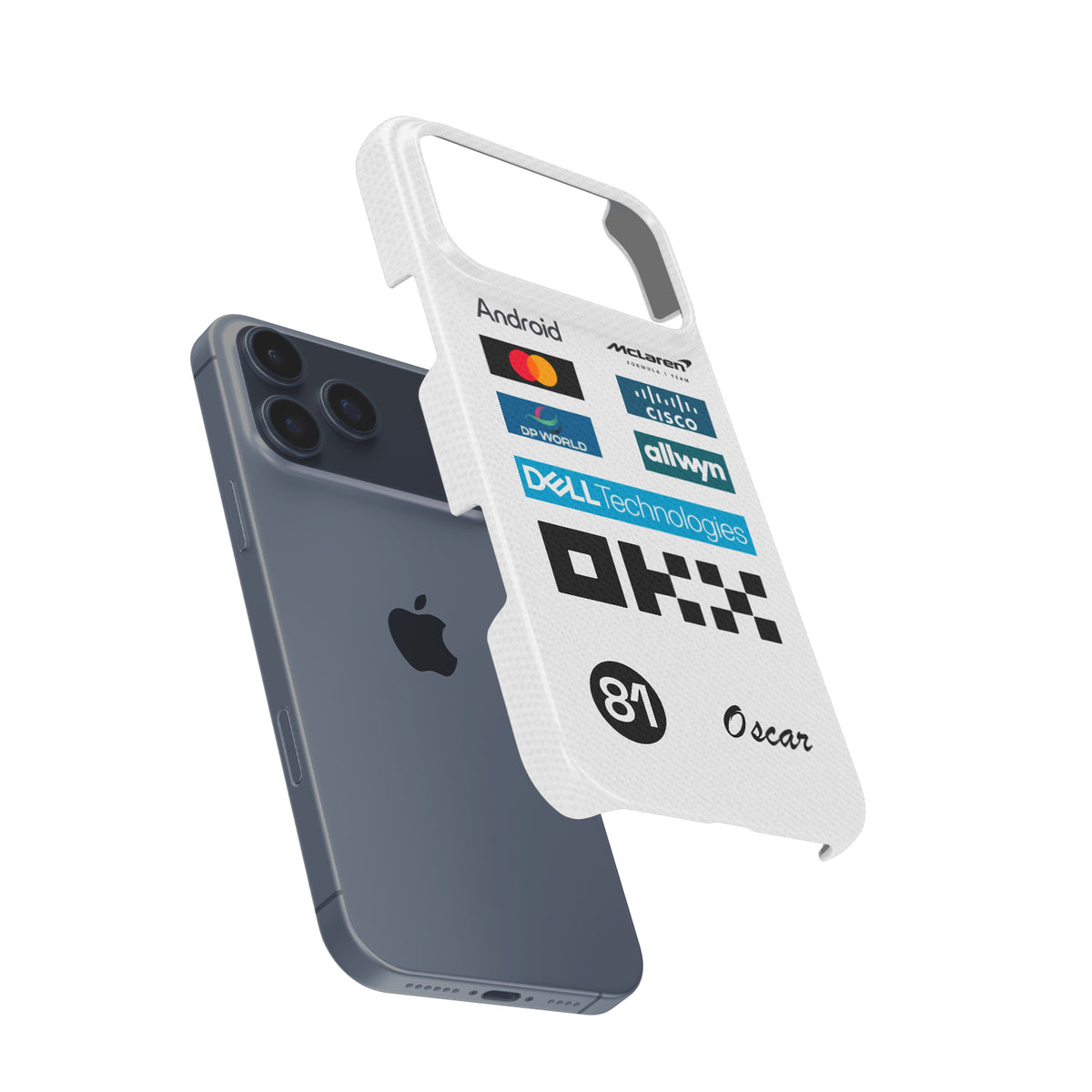 Oscar Piastri 2025 Monaco GP – McLaren White Race Suit Edition Formula 1 racing iPhone case view 3