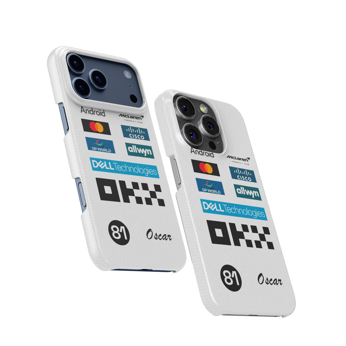 Oscar Piastri 2025 Monaco GP – McLaren White Race Suit Edition Formula 1 racing iPhone case view 2