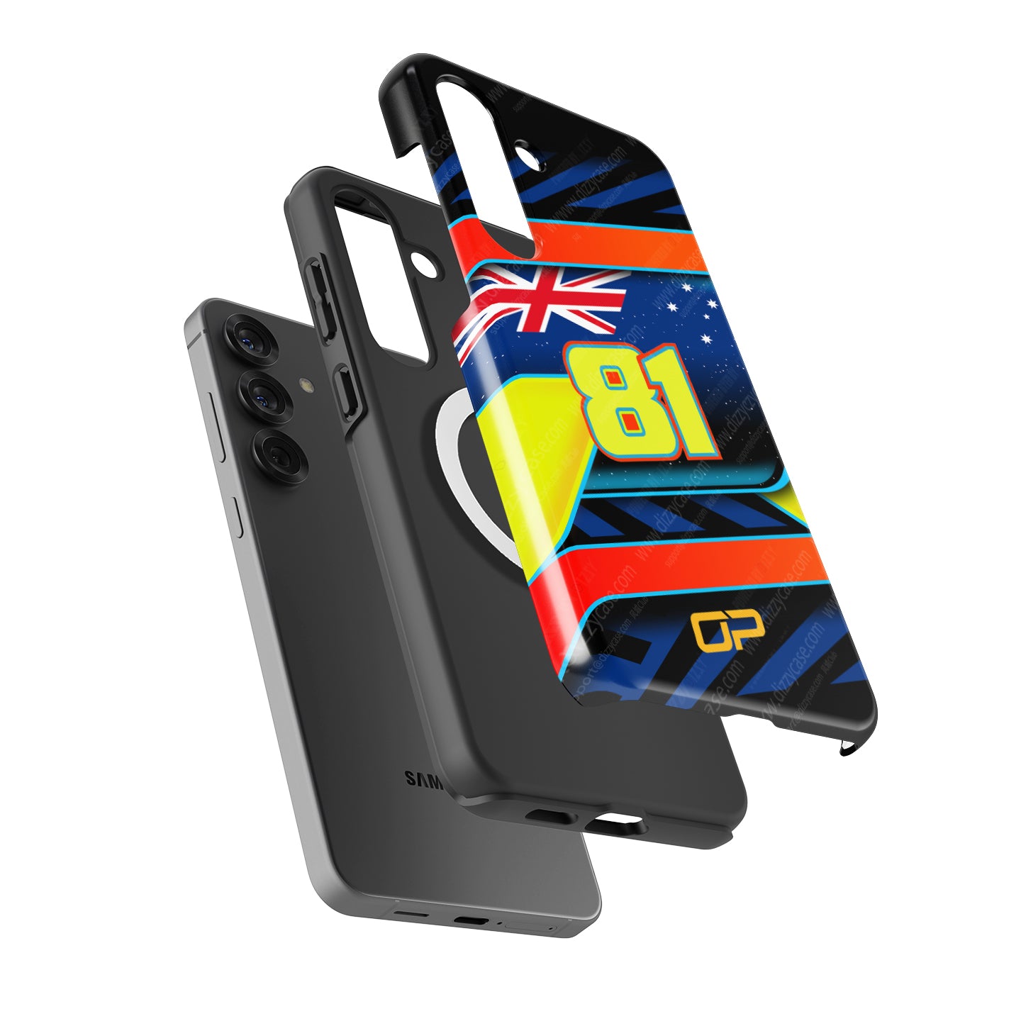 Oscar Piastri #81 Helmet Livery Phone Case | McLaren F1 2026 Edition for Samsung Galaxy