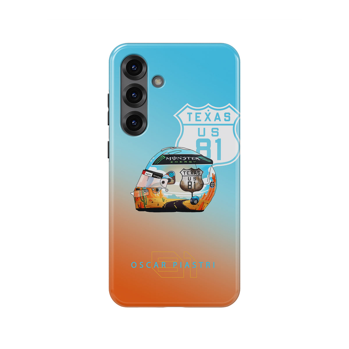 Oscar Piastri Helmet Case for Samsung - 2024 USA Grand Prix