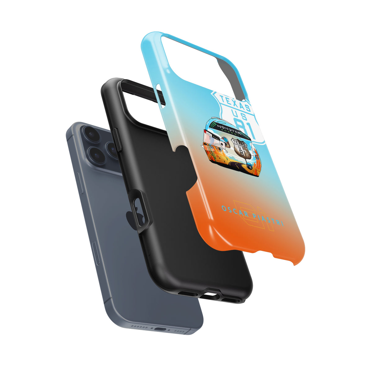 2024 Oscar Piastri USA Grand Prix Helmet iPhone Case - Austin Edition