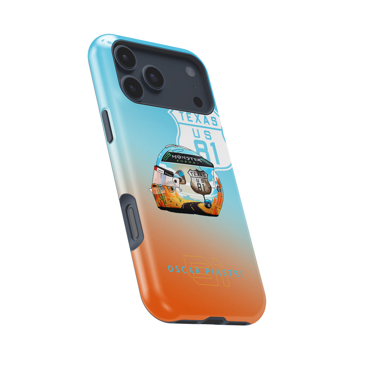 2024 Oscar Piastri USA Grand Prix Helmet iPhone Case - Austin Edition