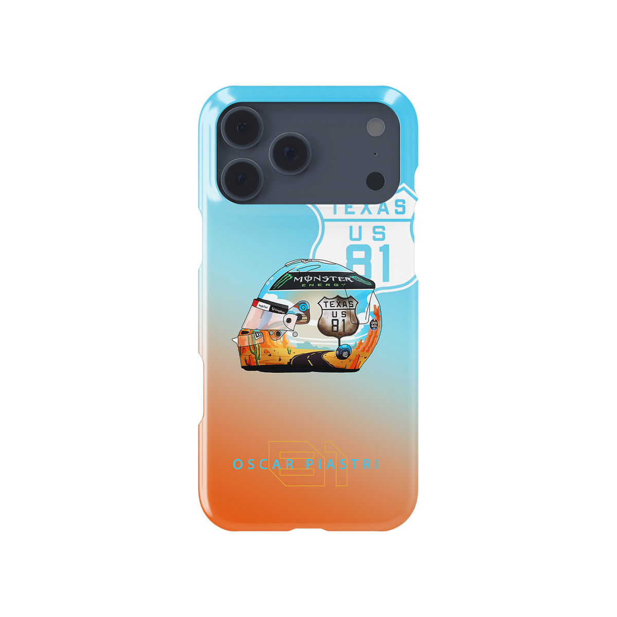 2024 Oscar Piastri USA Grand Prix Helmet iPhone Case - Austin Edition