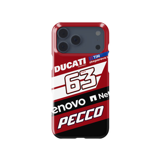 Pecco Bagnaia #63 Ducati Lenovo 2026 Livery - iPhone Case