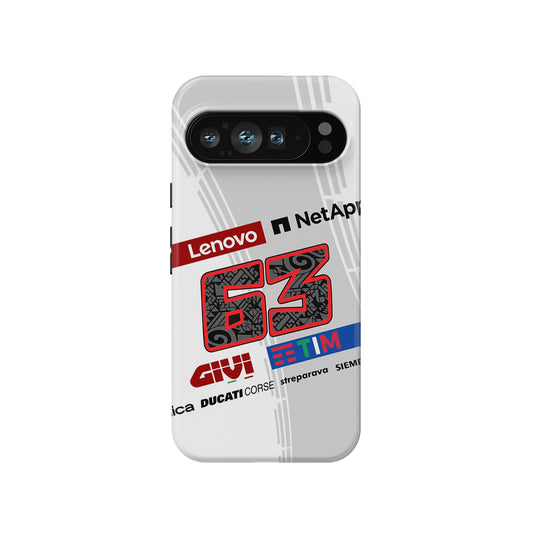 Pecco Bagnaia #63 White Prototype - Case for Google / Xiaomi