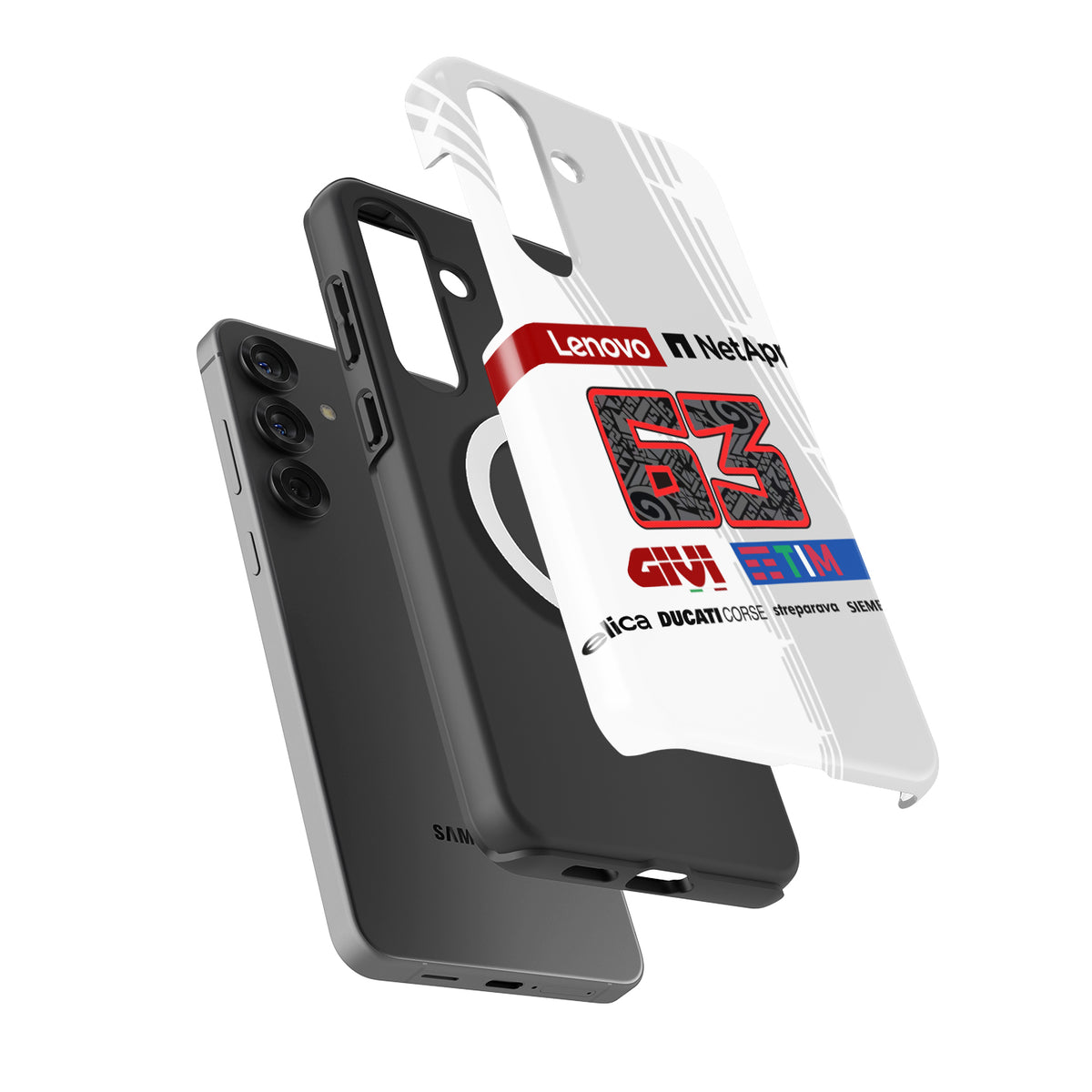 Pecco Bagnaia #63 Prototype White - Samsung Galaxy Case