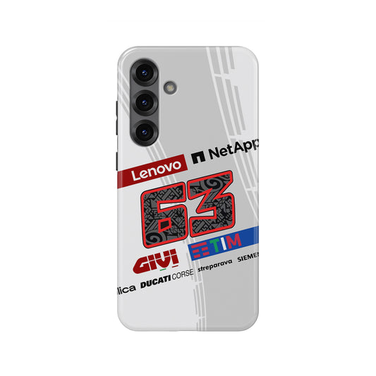 Pecco Bagnaia #63 Prototype White - Samsung Galaxy Case