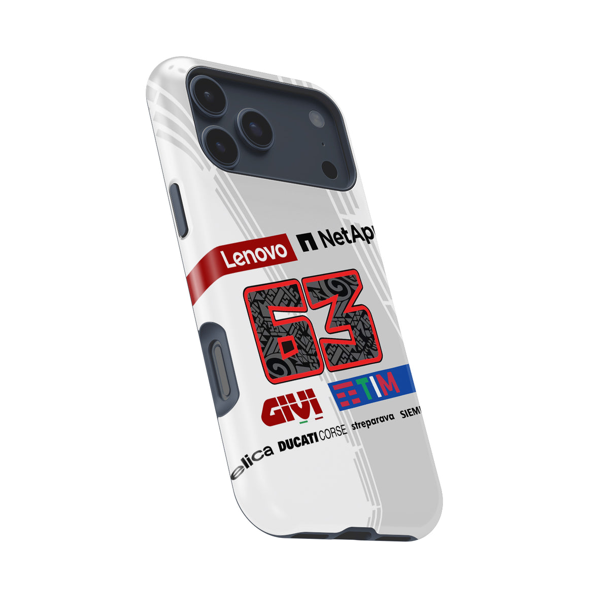 Pecco Bagnaia #63 White Winter Test Livery - iPhone Case