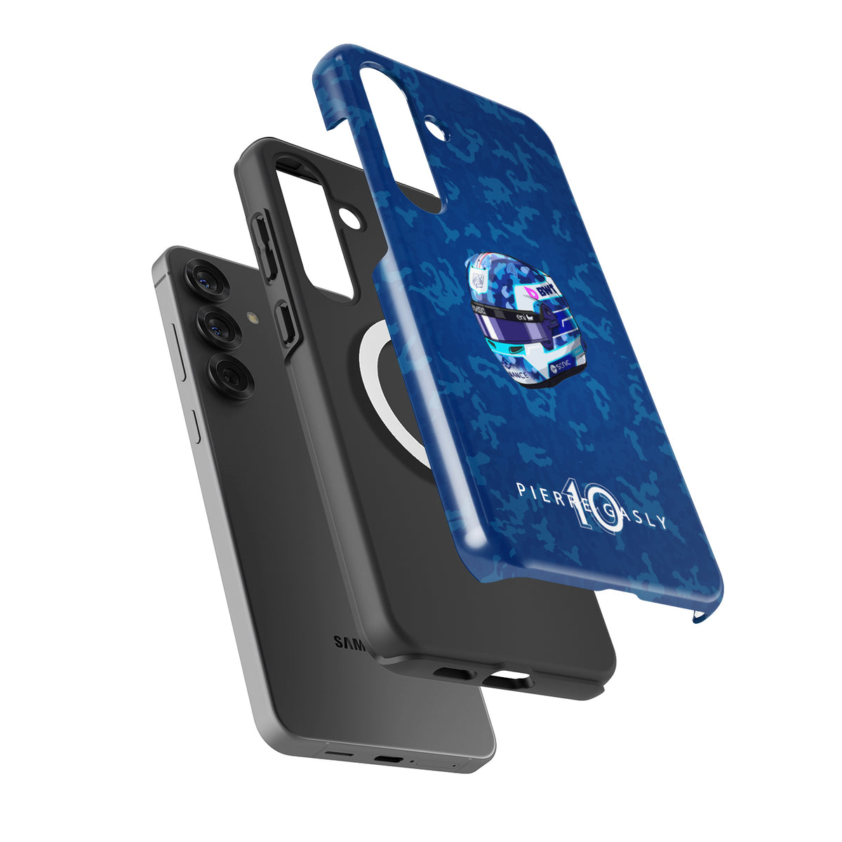 Pierre Gasly 2025 Helmet Phone Case – French Heritage F1 Design for Samsung Galaxy