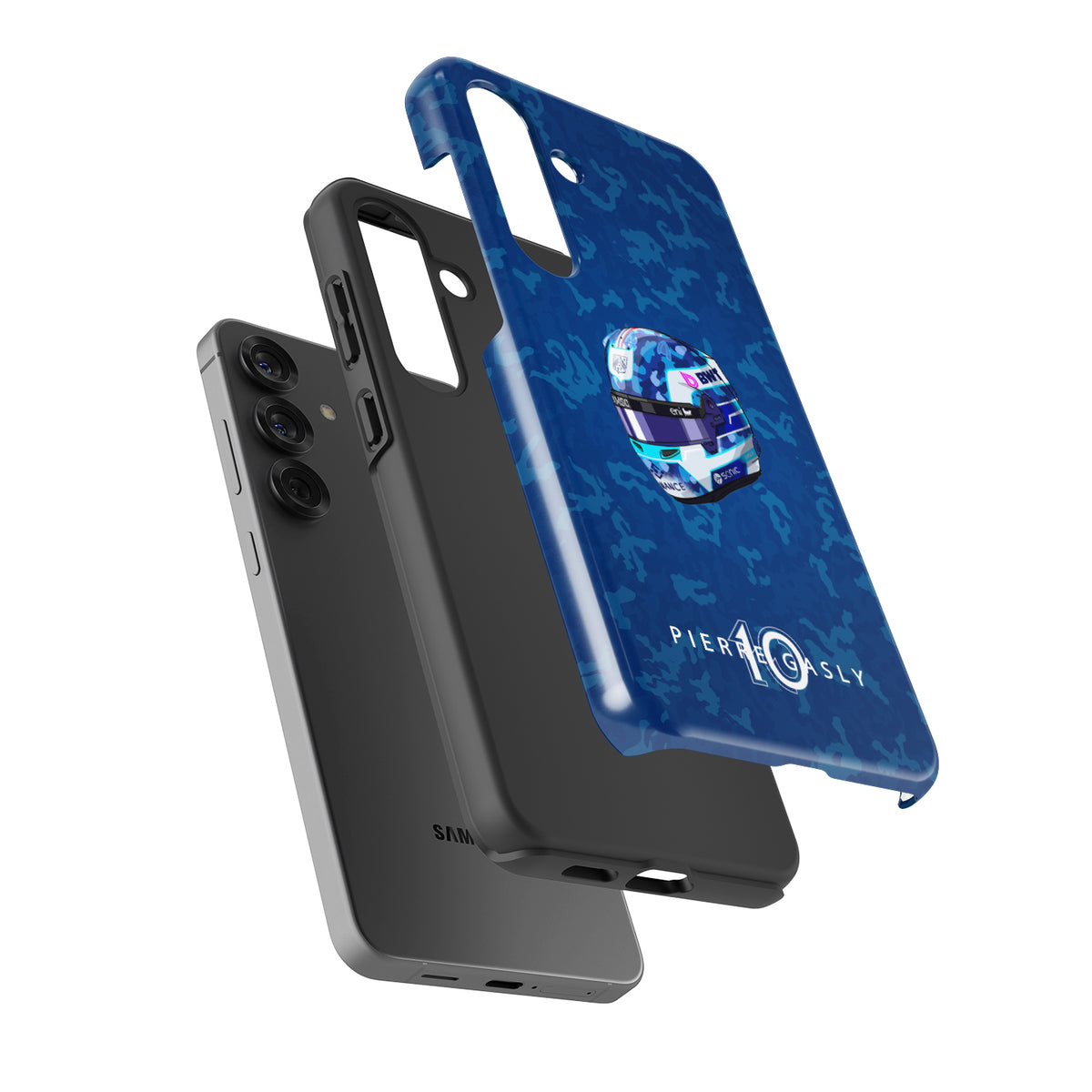 Pierre Gasly 2025 Helmet Phone Case – French Heritage F1 Design for Samsung Galaxy