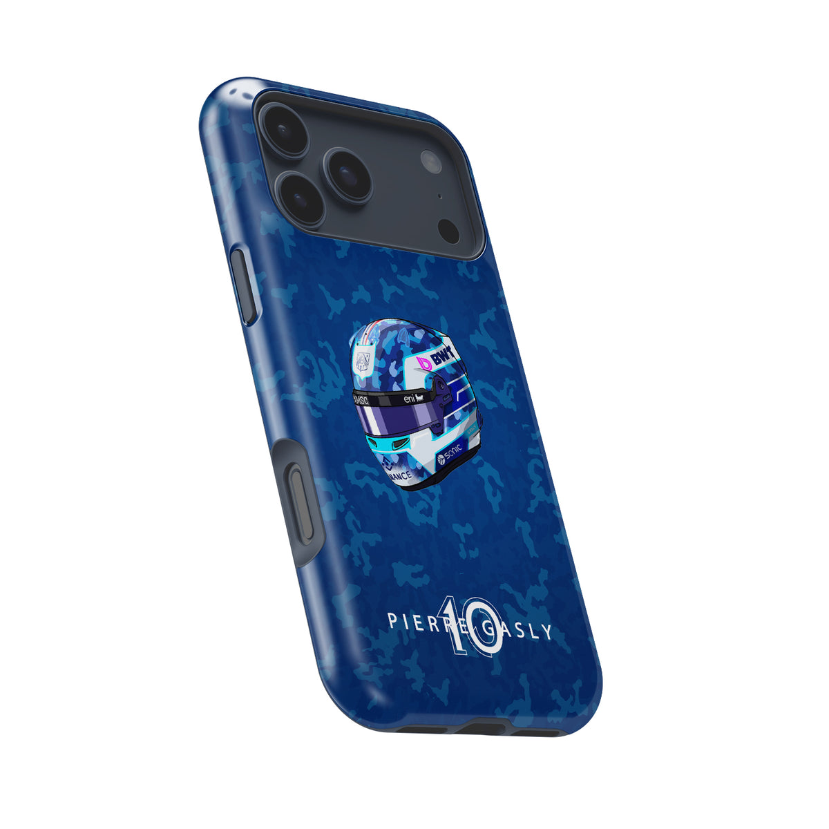 Pierre Gasly 2025 Helmet – French Heritage Edition Formula 1 racing iPhone case view 8