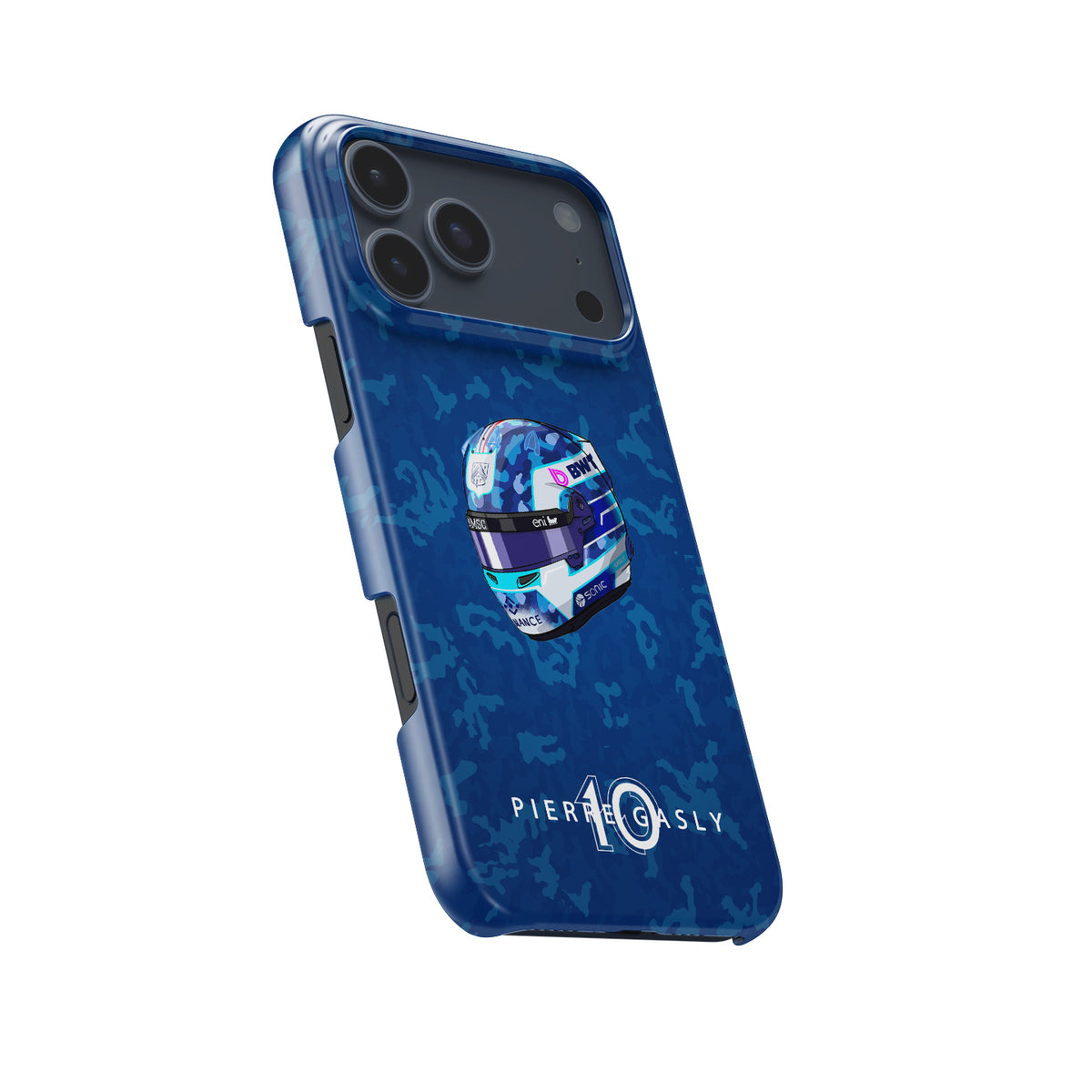 Pierre Gasly 2025 Helmet – French Heritage Edition Formula 1 racing iPhone case view 5