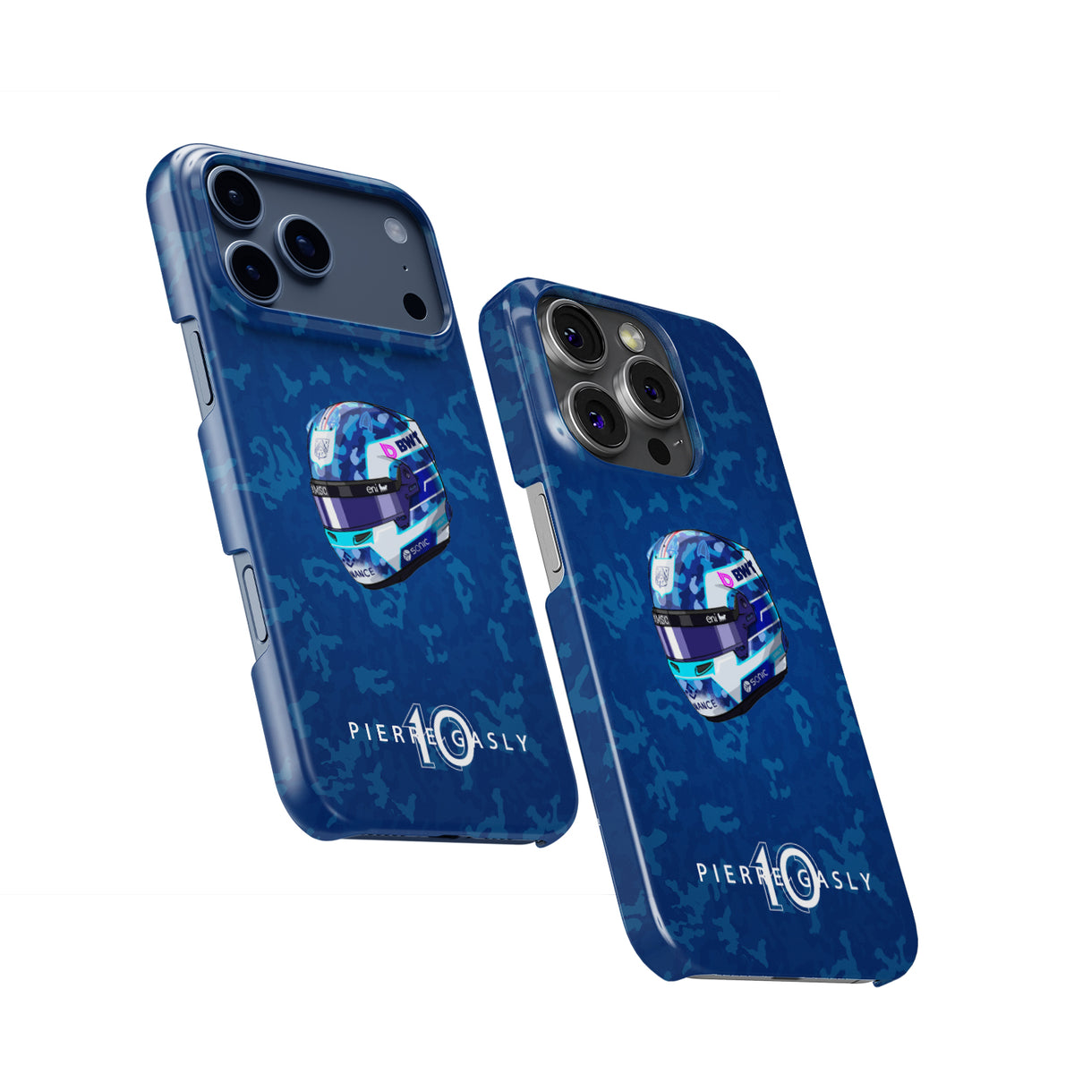 Pierre Gasly 2025 Helmet – French Heritage Edition Formula 1 racing iPhone case view 2