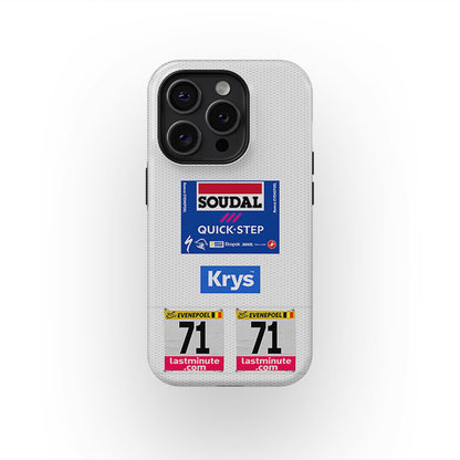 Remco Evenepoel White Jersey Best Young Rider Phone Case by DIZZY