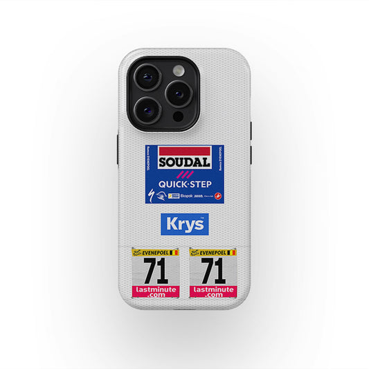 Coque de téléphone Remco Evenepoel maillot blanc meilleur jeune cavalier par DIZZY