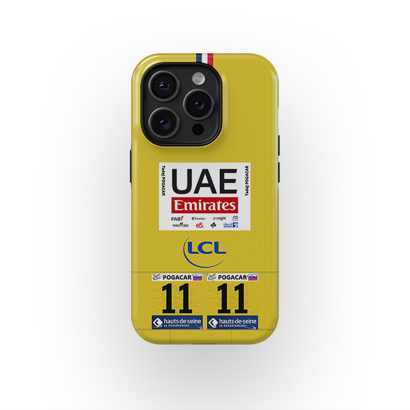 Tadej Pogacar 2024 Tour de France Yellow Jersey Phone Case by DIZZY