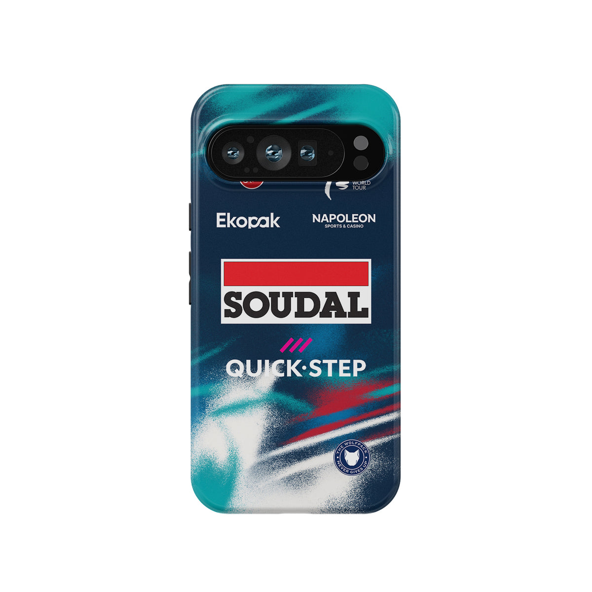 Quick-Step 2025 Jersey Phone Case – Ride with the Wolfpack Identity (Google Pixel / OnePlus / Xiaomi / Huawei)