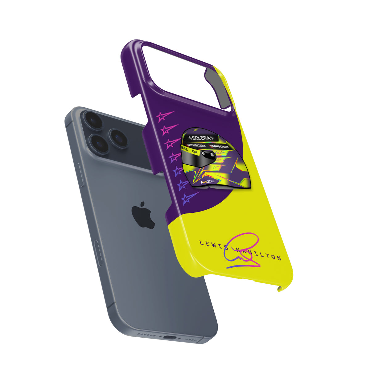 Lewis Hamilton 2024 Helmet Formula 1 racing iPhone case view 3