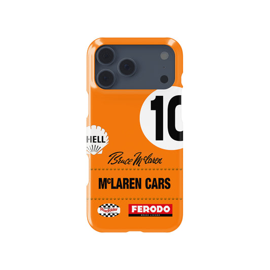 Bruce McLaren M7C F1 Livery Formula 1 racing iPhone case view 1